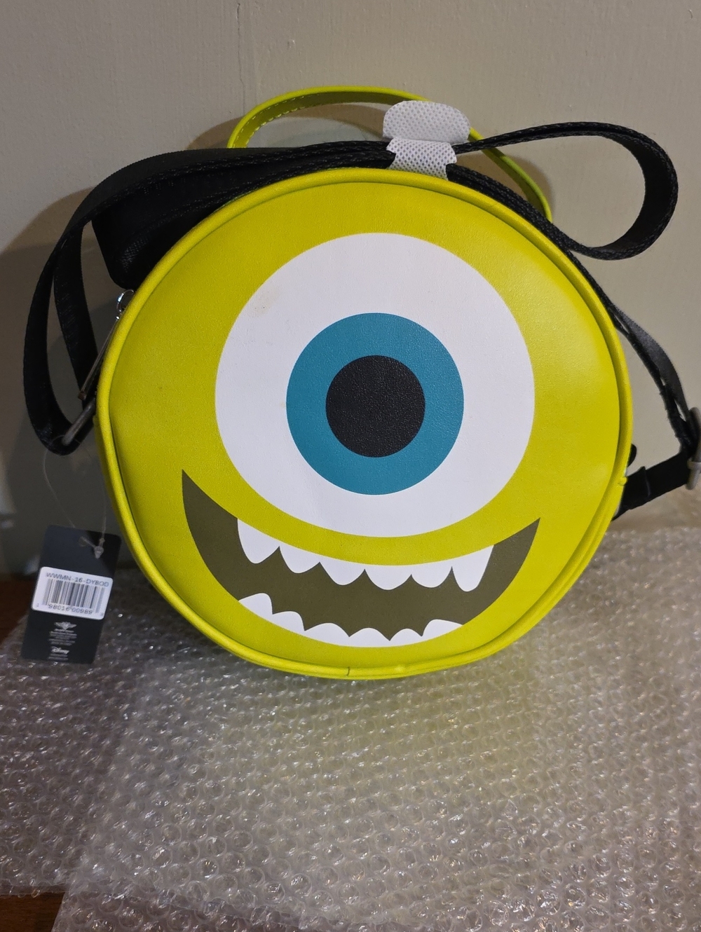 Disney Pixar Monsters Inc. Mike Face Round Crossbody Bag,